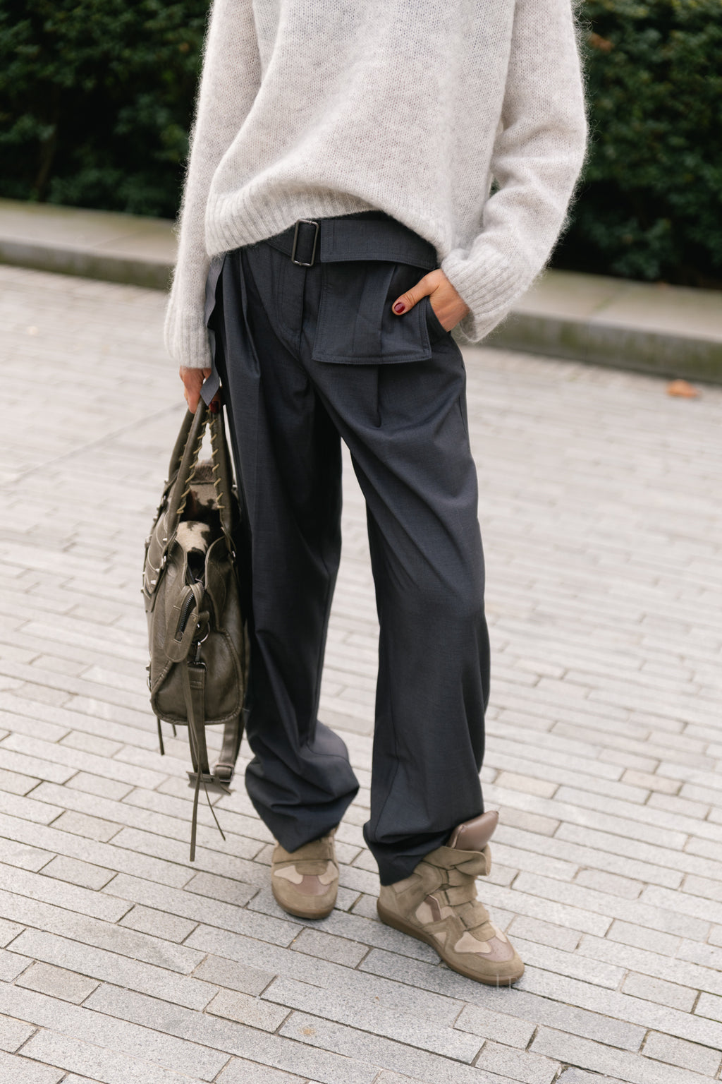 ROUSadia wide trouser dark grey melange