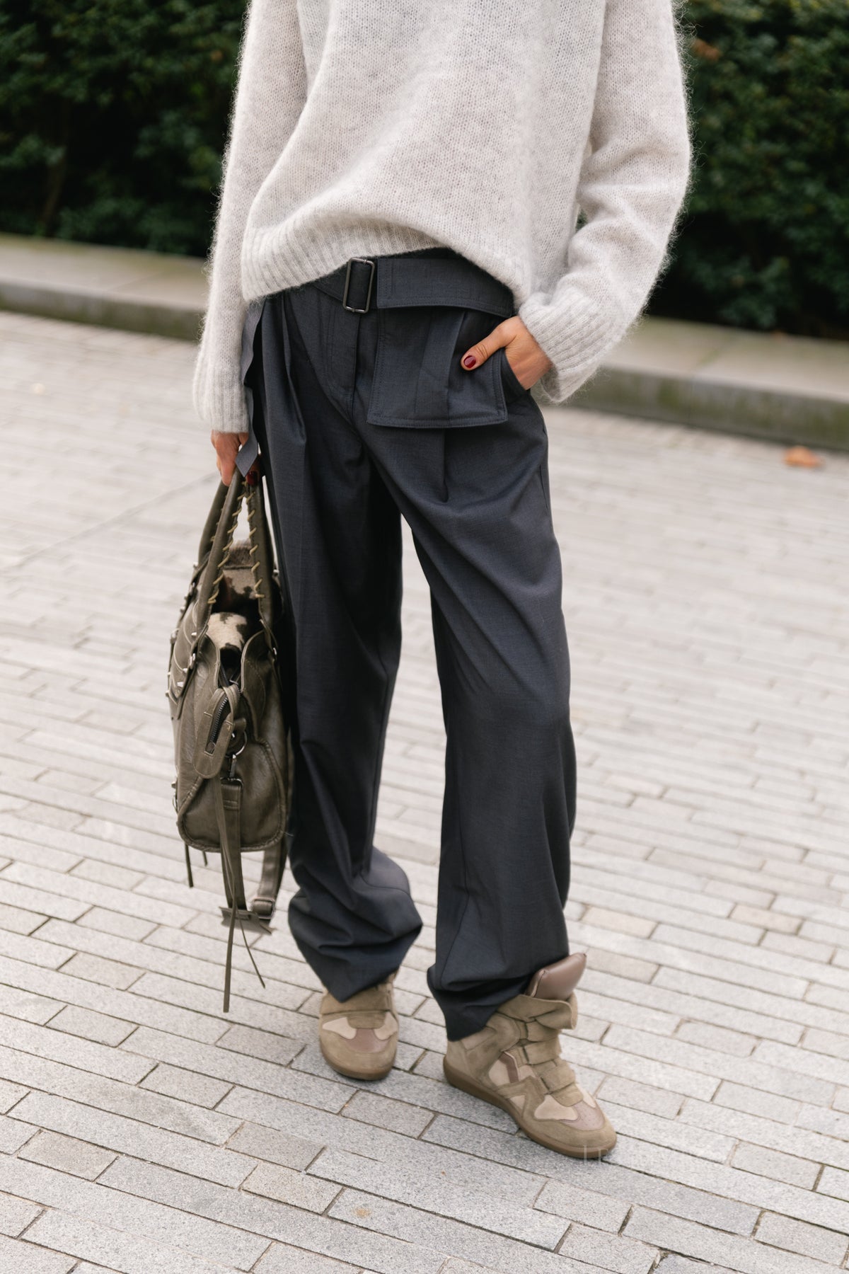 ROUSadia wide trouser dark grey melange