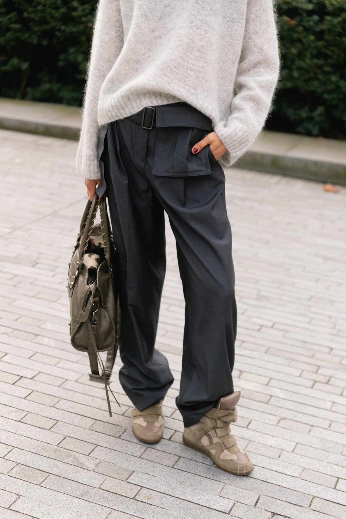 ROUSadia wide trouser dark grey melange