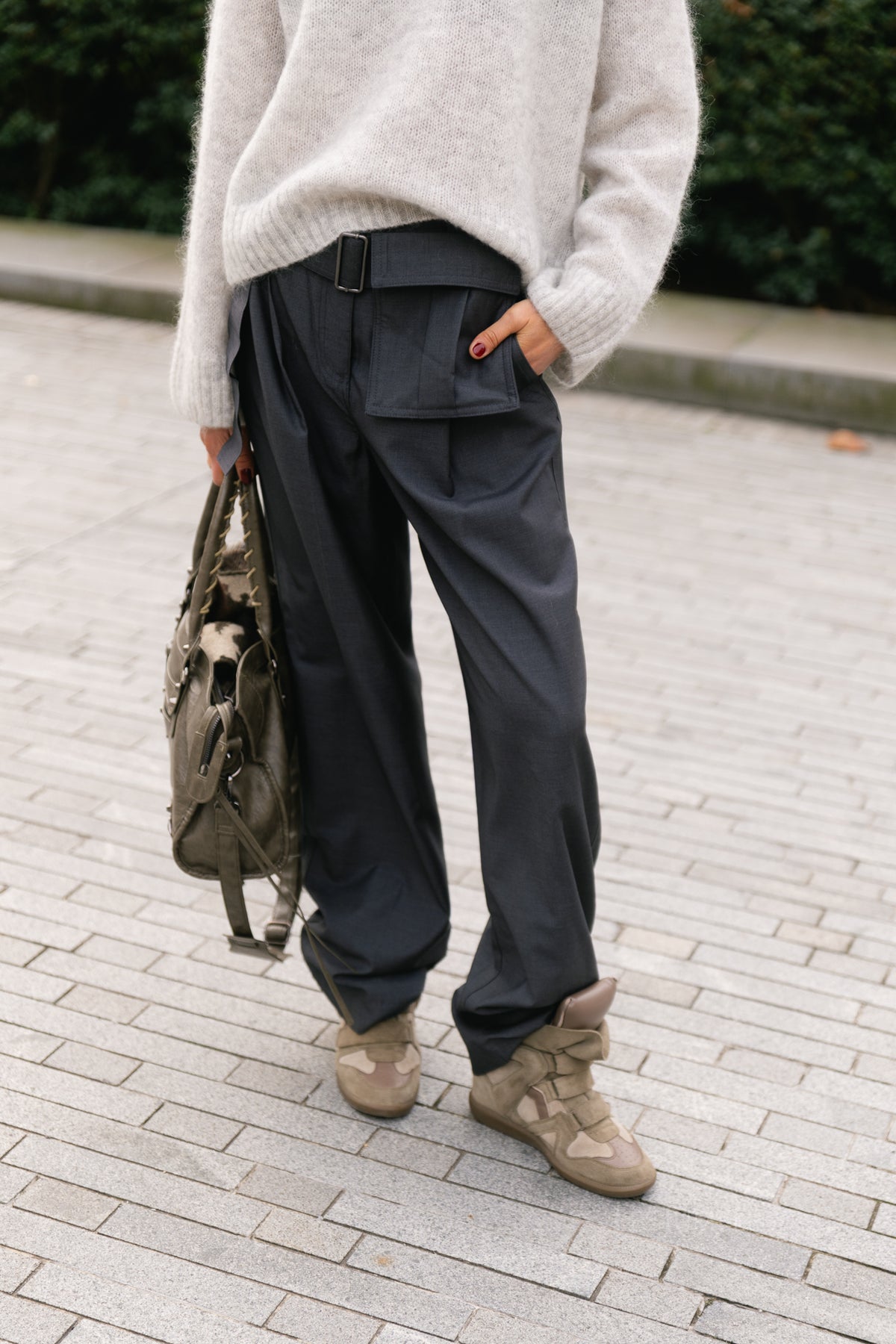 ROUSadia wide trouser dark grey melange