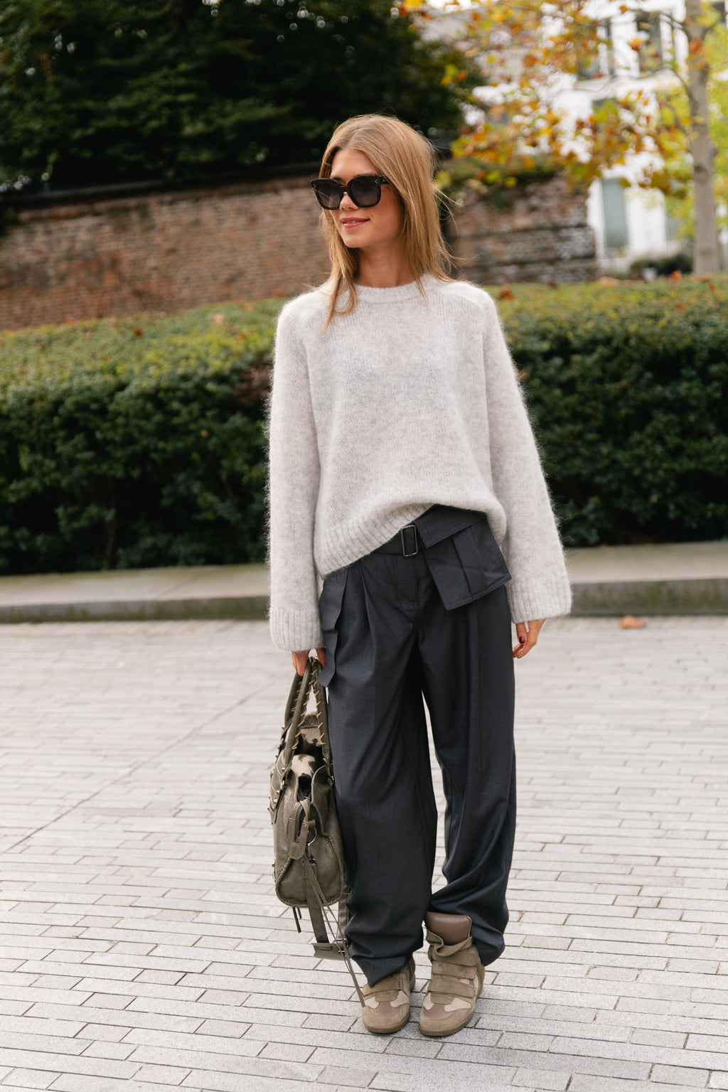 ROUSadia wide trouser dark grey melange