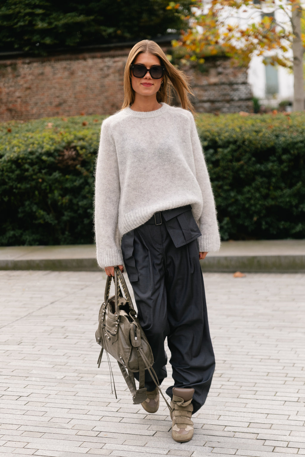 ROUSadia wide trouser dark grey melange