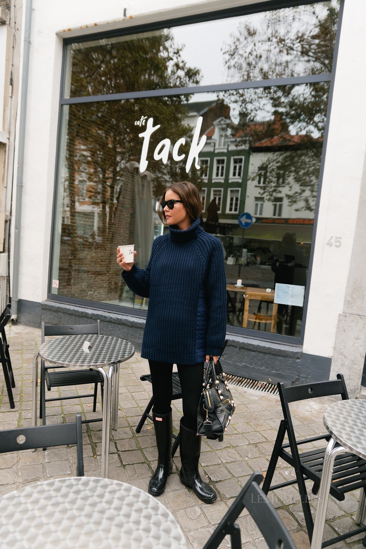 OBJVikka L/S knit pullover sky captain
