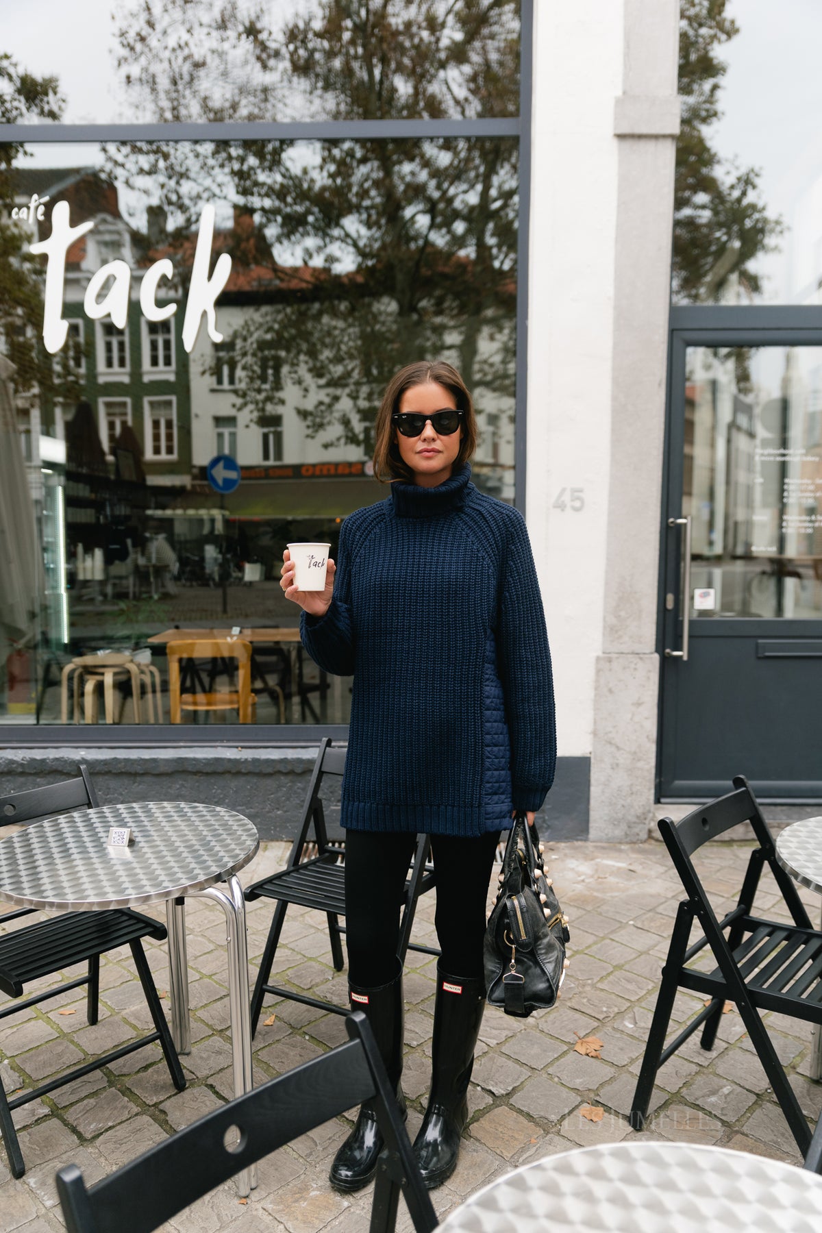 OBJVikka L/S knit pullover sky captain