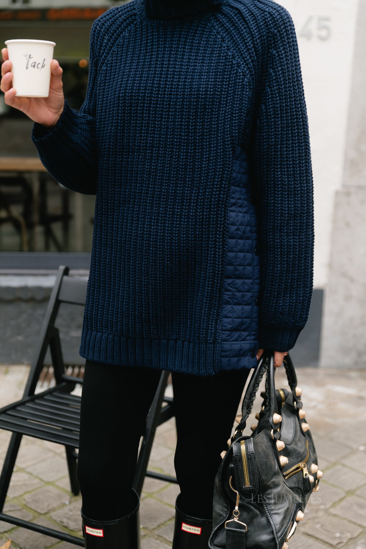 OBJVikka L/S knit pullover sky captain