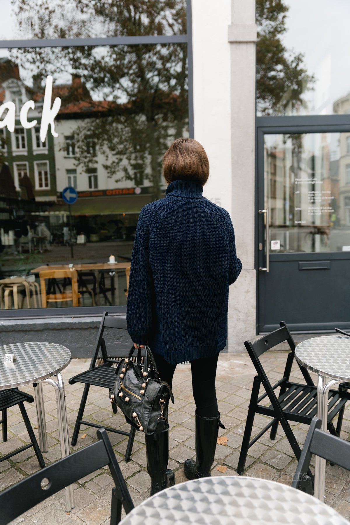 OBJVikka L/S knit pullover sky captain
