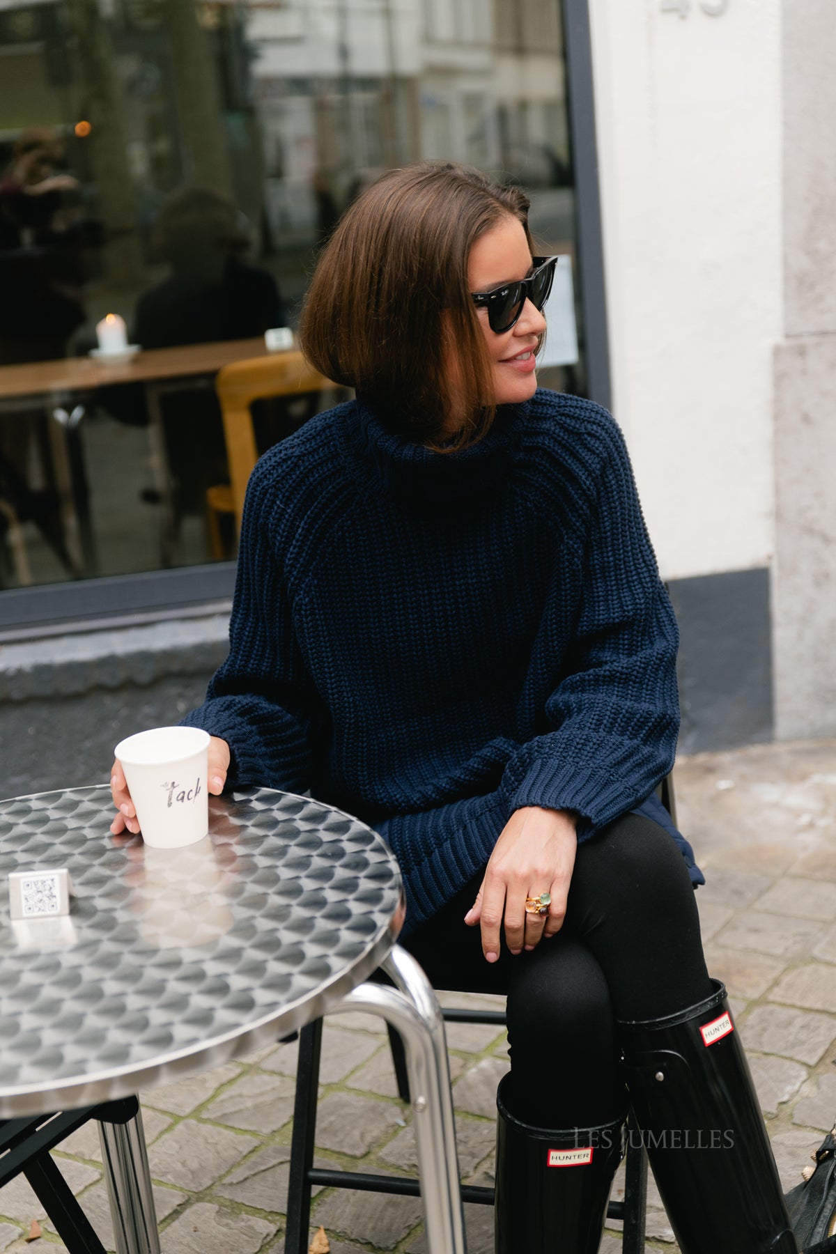OBJVikka L/S knit pullover sky captain