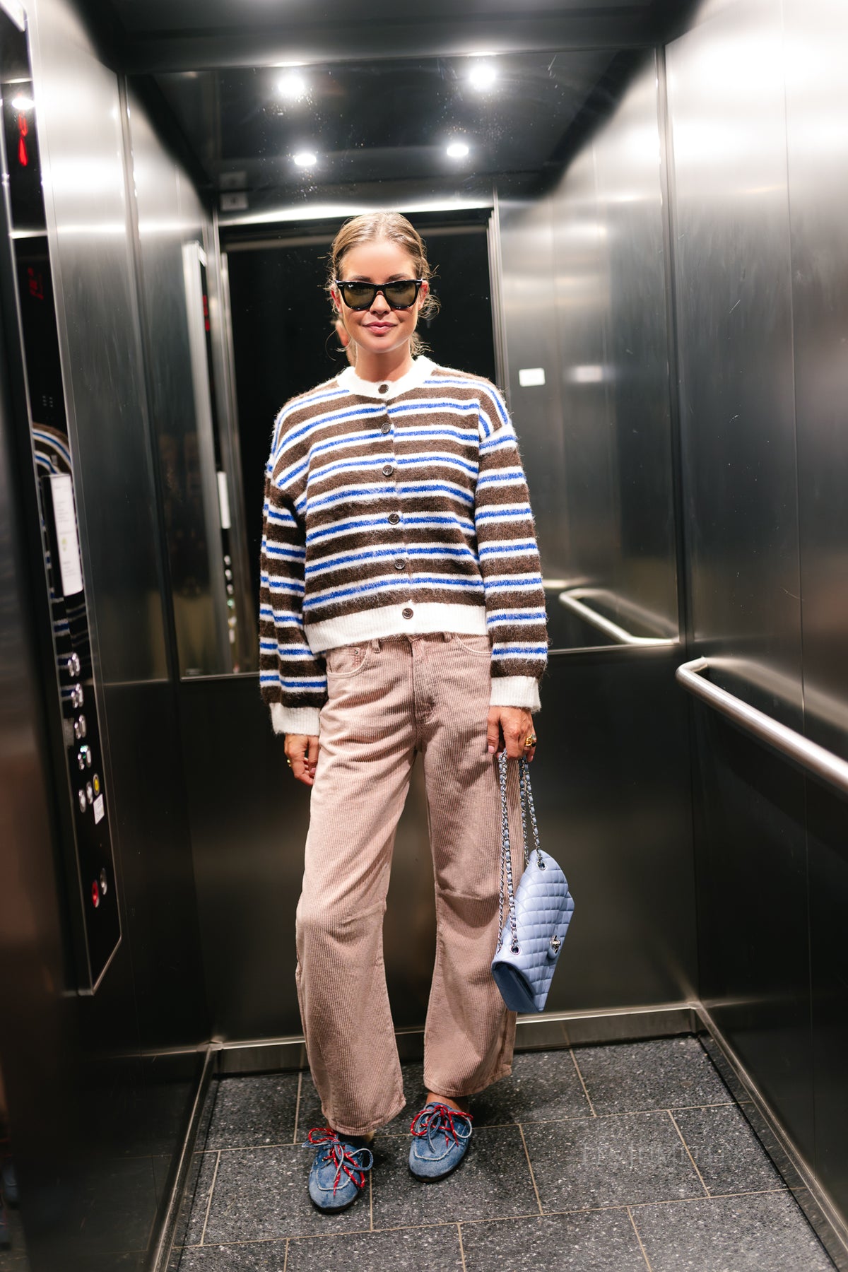 Capucine corduroy barrel pants pale mauve