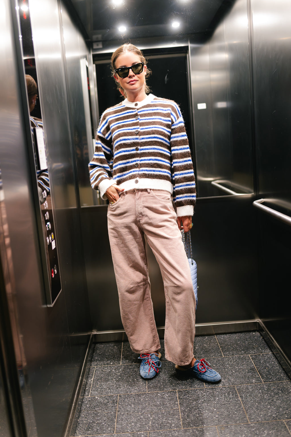 Capucine corduroy barrel pants pale mauve