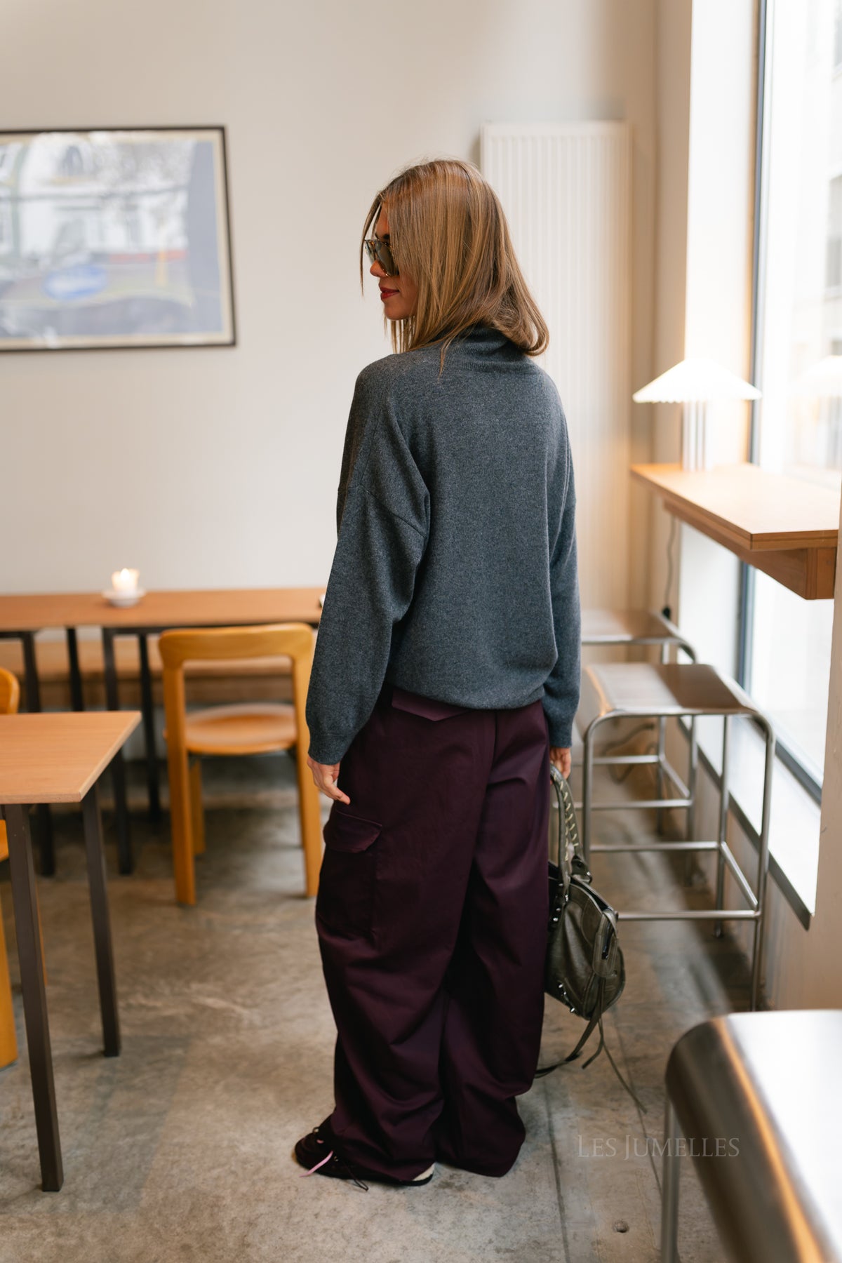 Alyna cargo pants burgundy