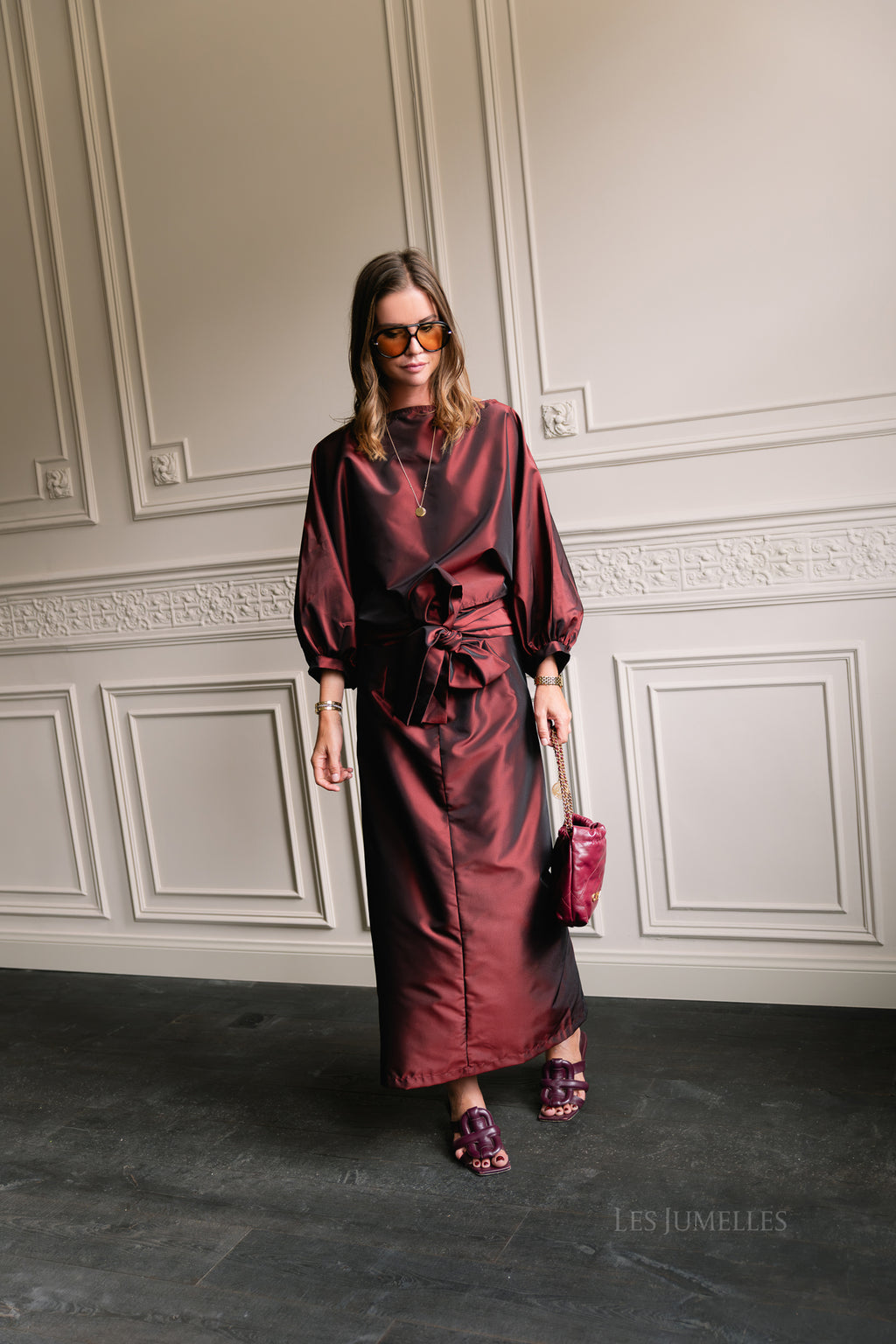 Sutton blouse burgundy