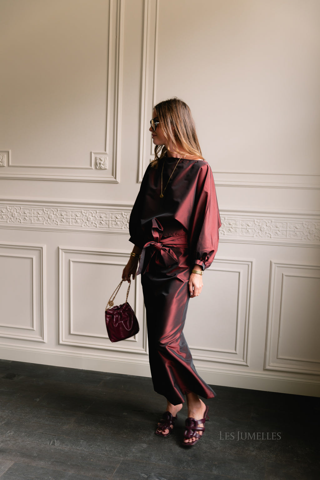 Sutton blouse burgundy