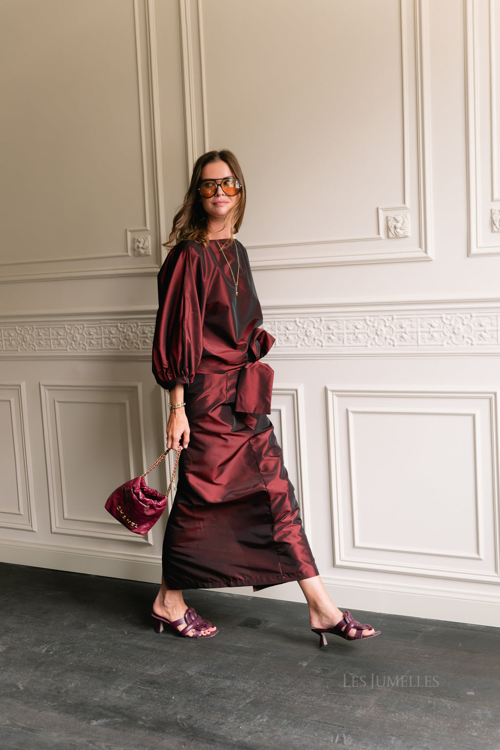 Sutton blouse burgundy