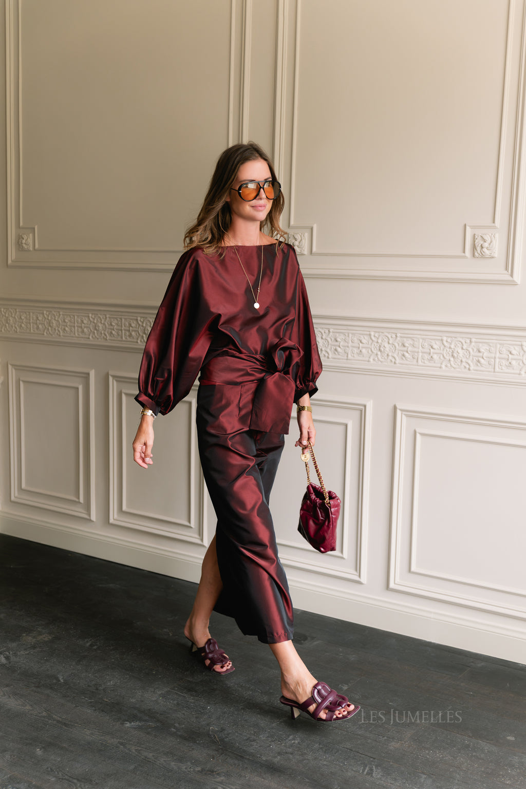 Sutton blouse burgundy