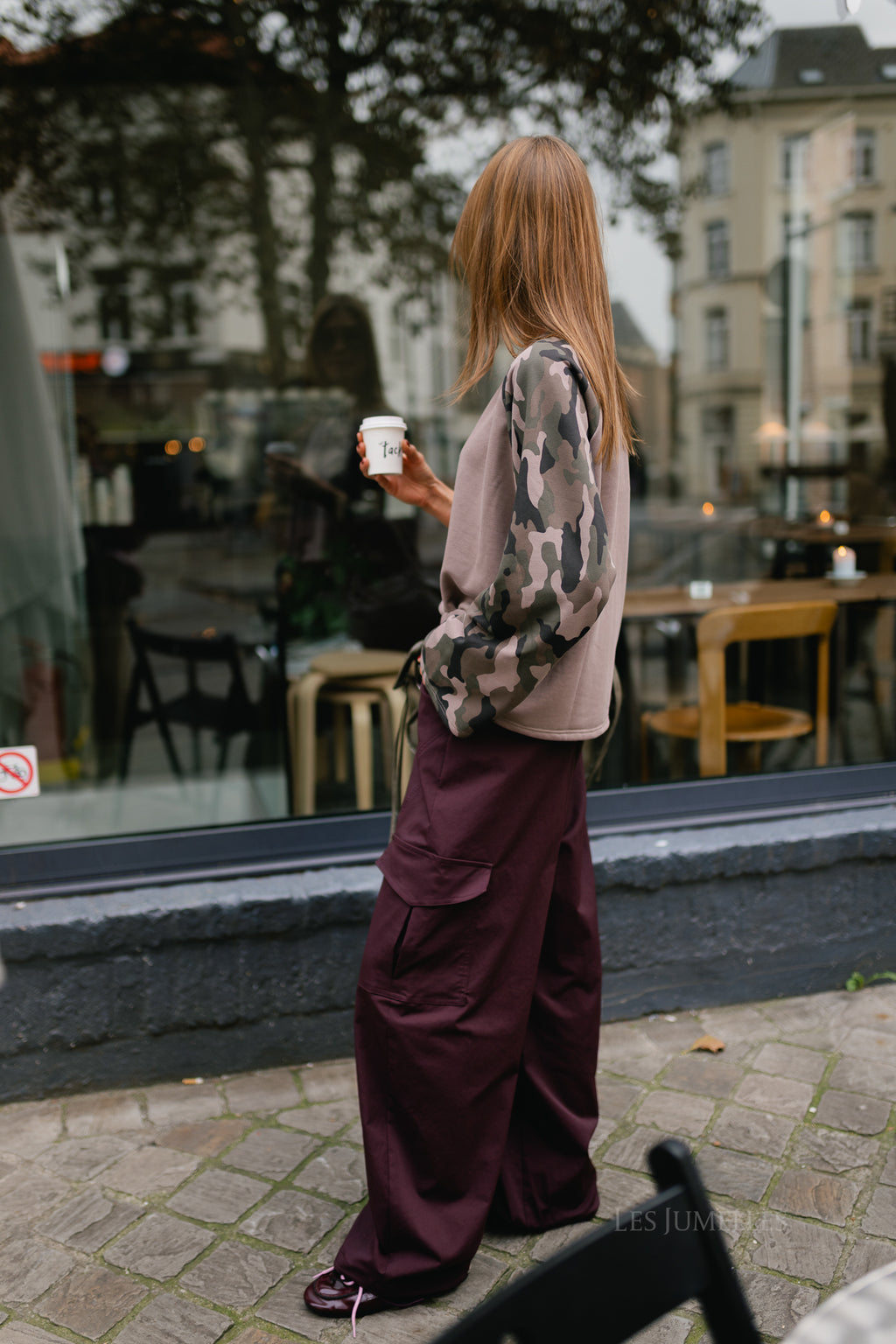 Hailey sweatshirt taupe gray/military