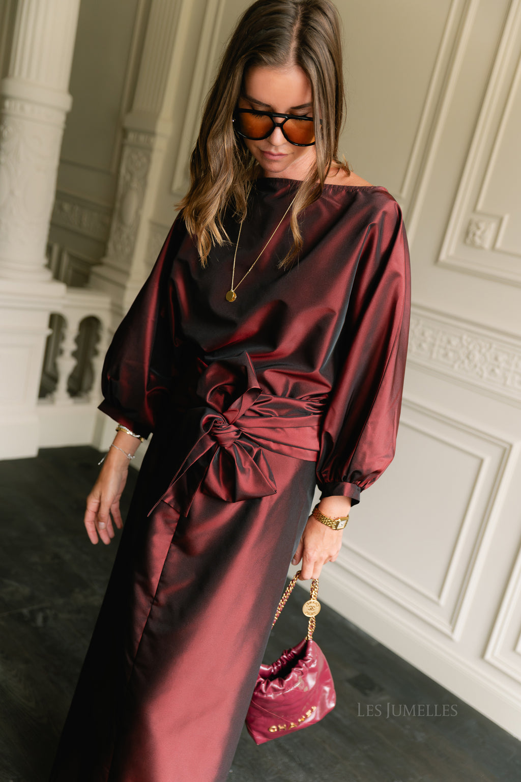 Sutton blouse burgundy