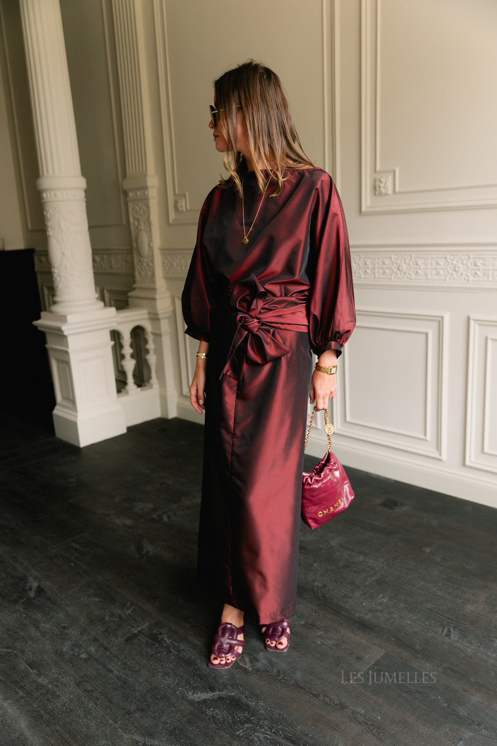 Sutton blouse burgundy