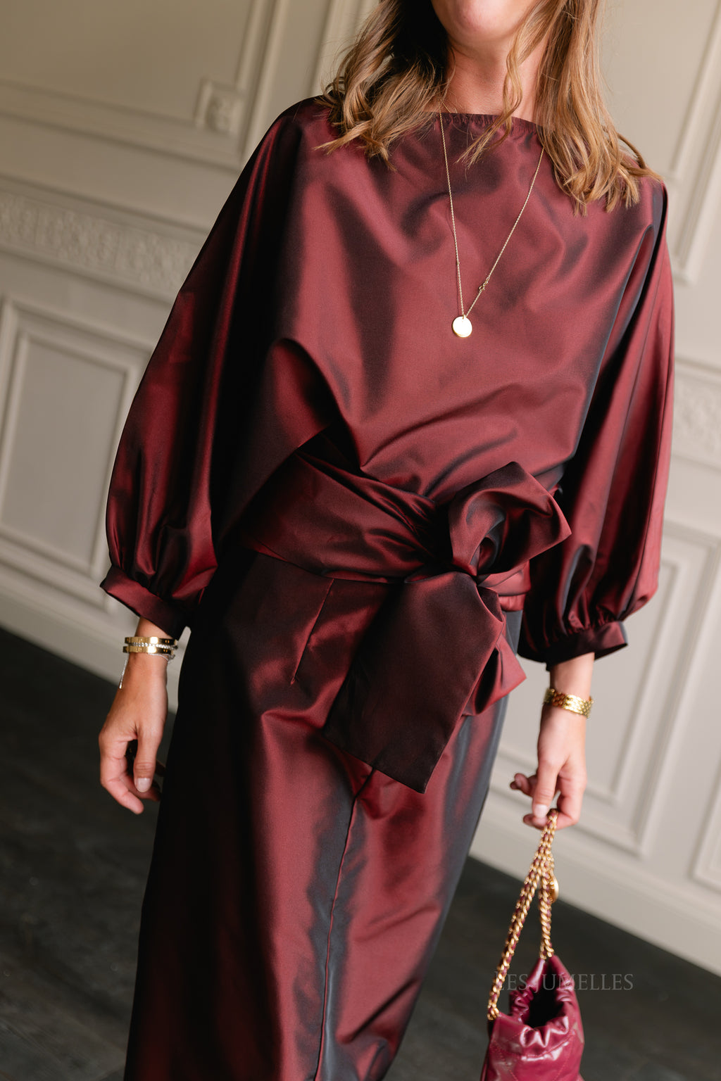 Sutton blouse burgundy