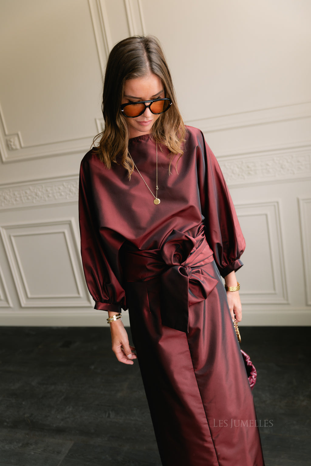 Sutton blouse burgundy