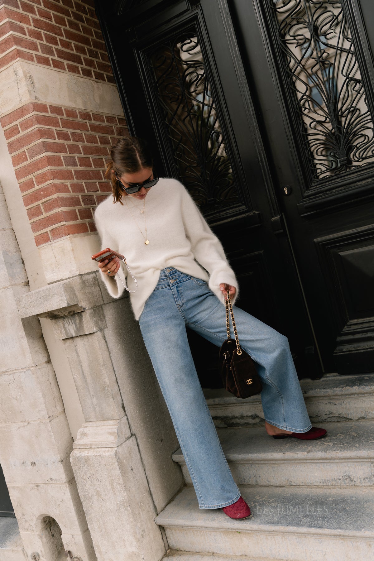 Annamaria wide leg jeans washed blue