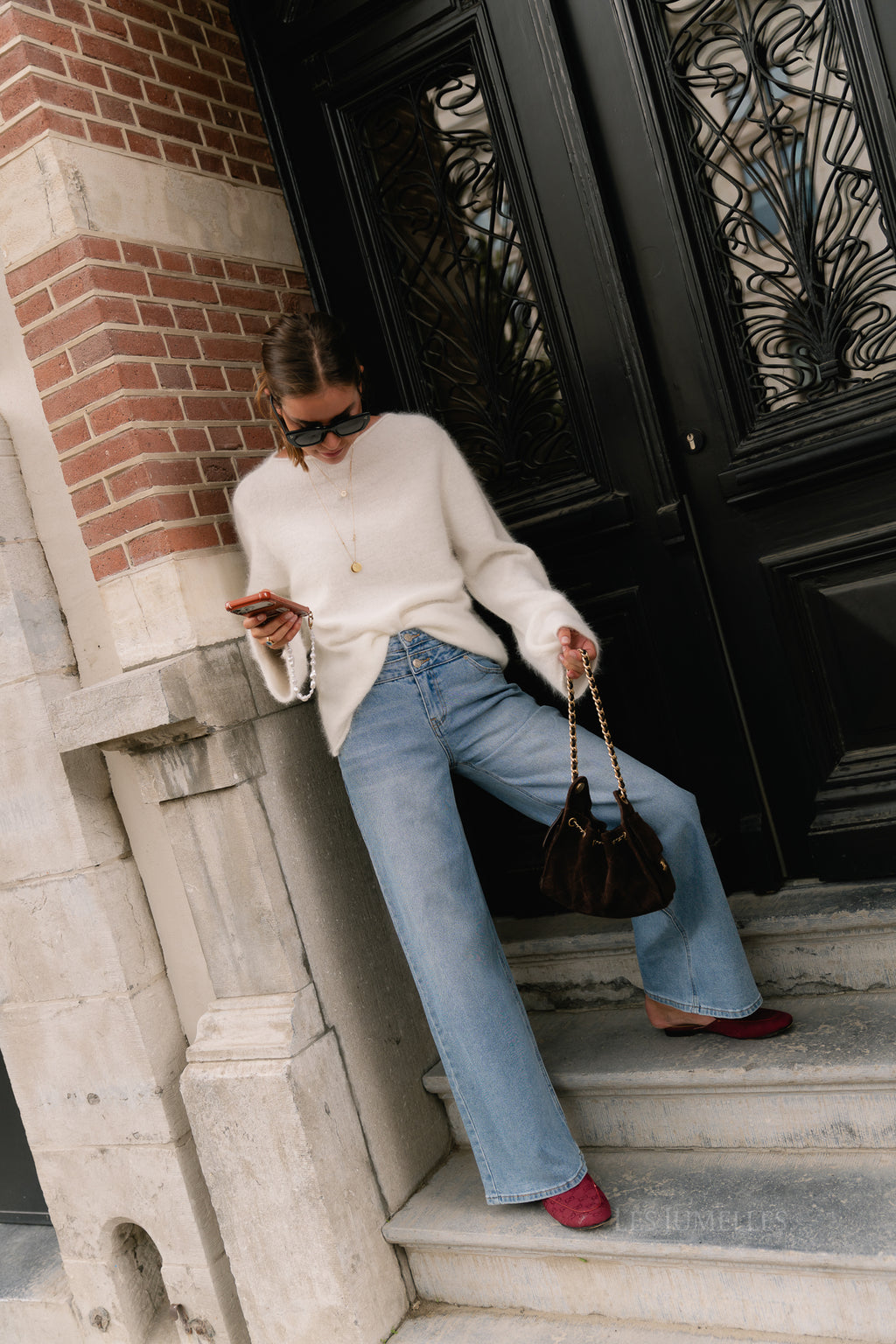 Annamaria wide leg jeans washed blue