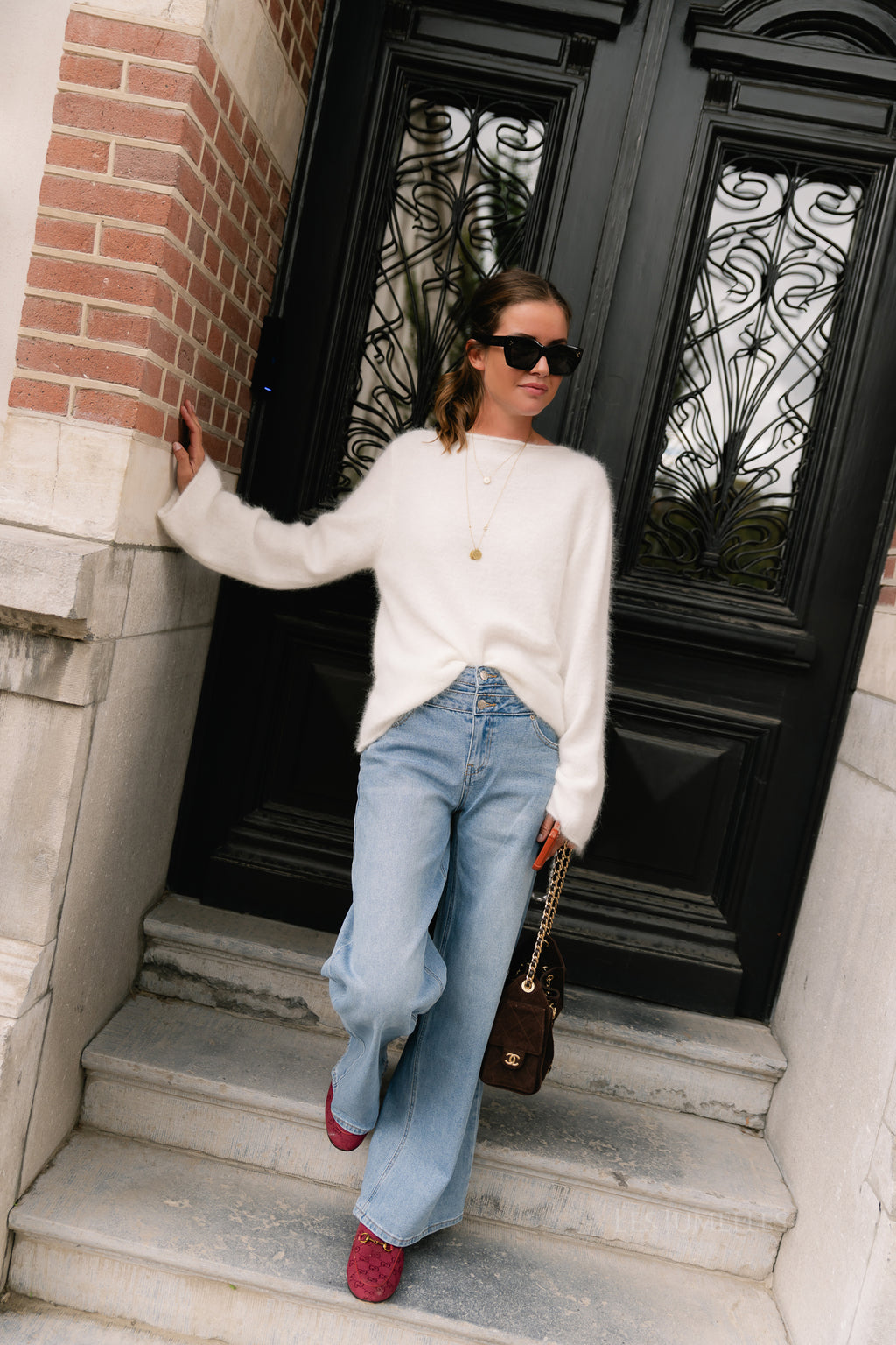 Annamaria wide leg jeans washed blue