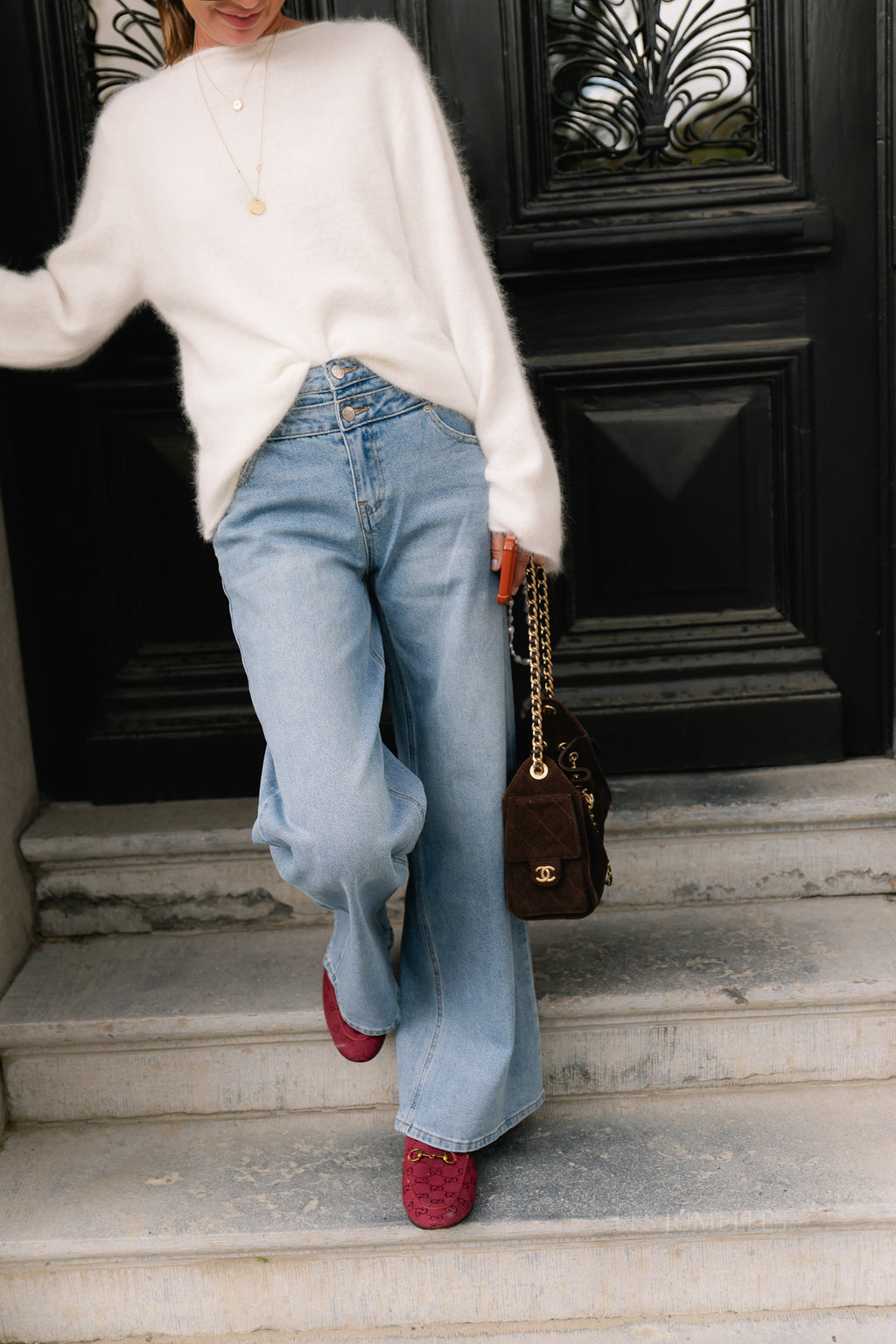 Annamaria wide leg jeans washed blue