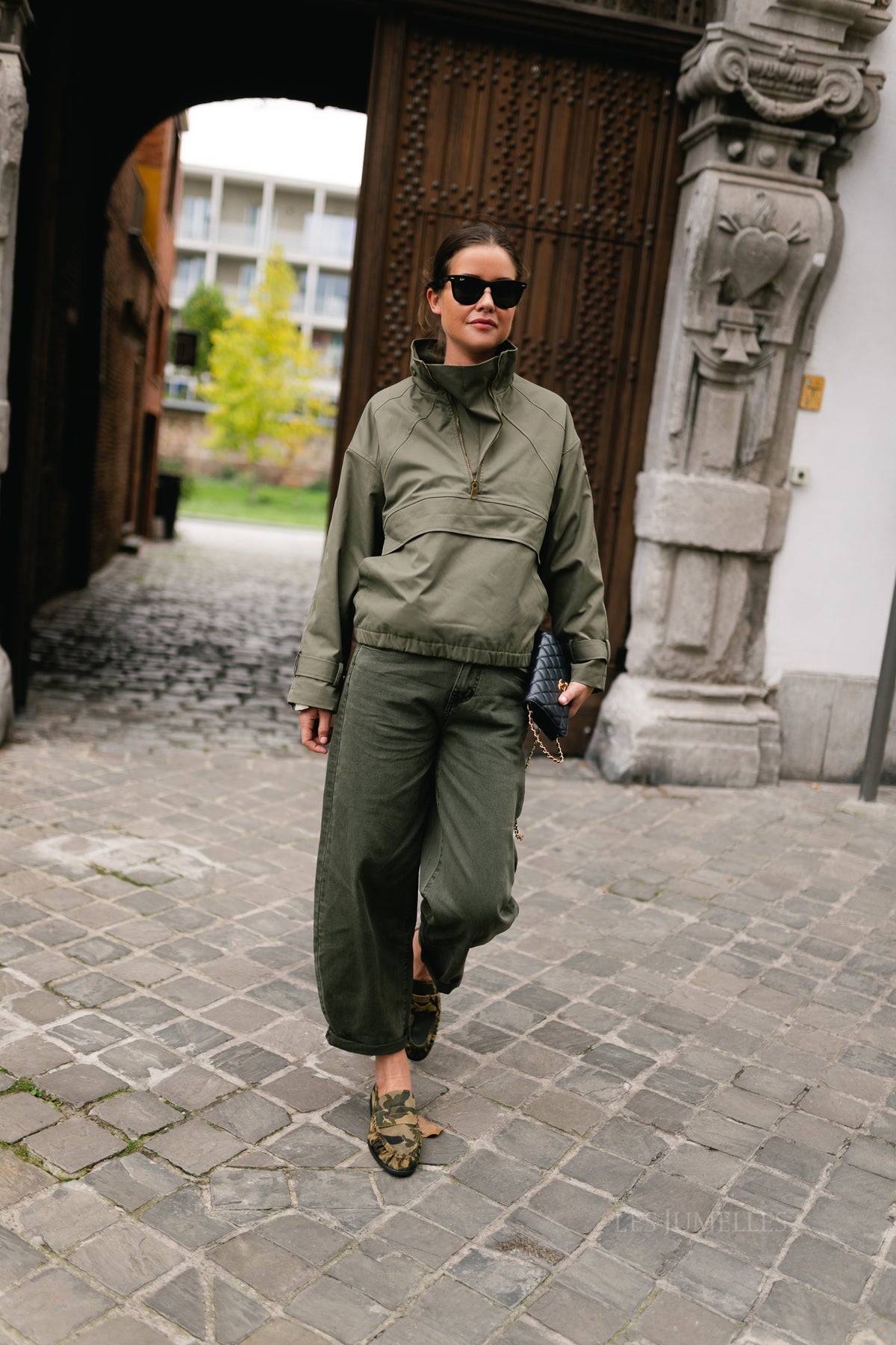 Frederique balloon fit jeans military