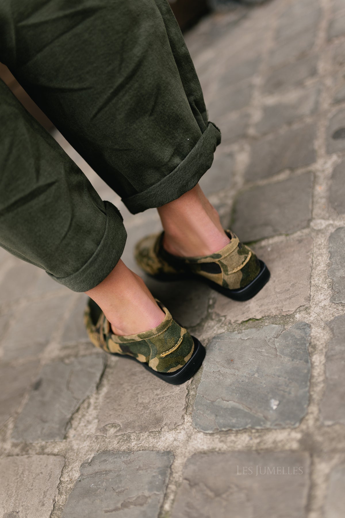 PAElmira camo loafers camo suede