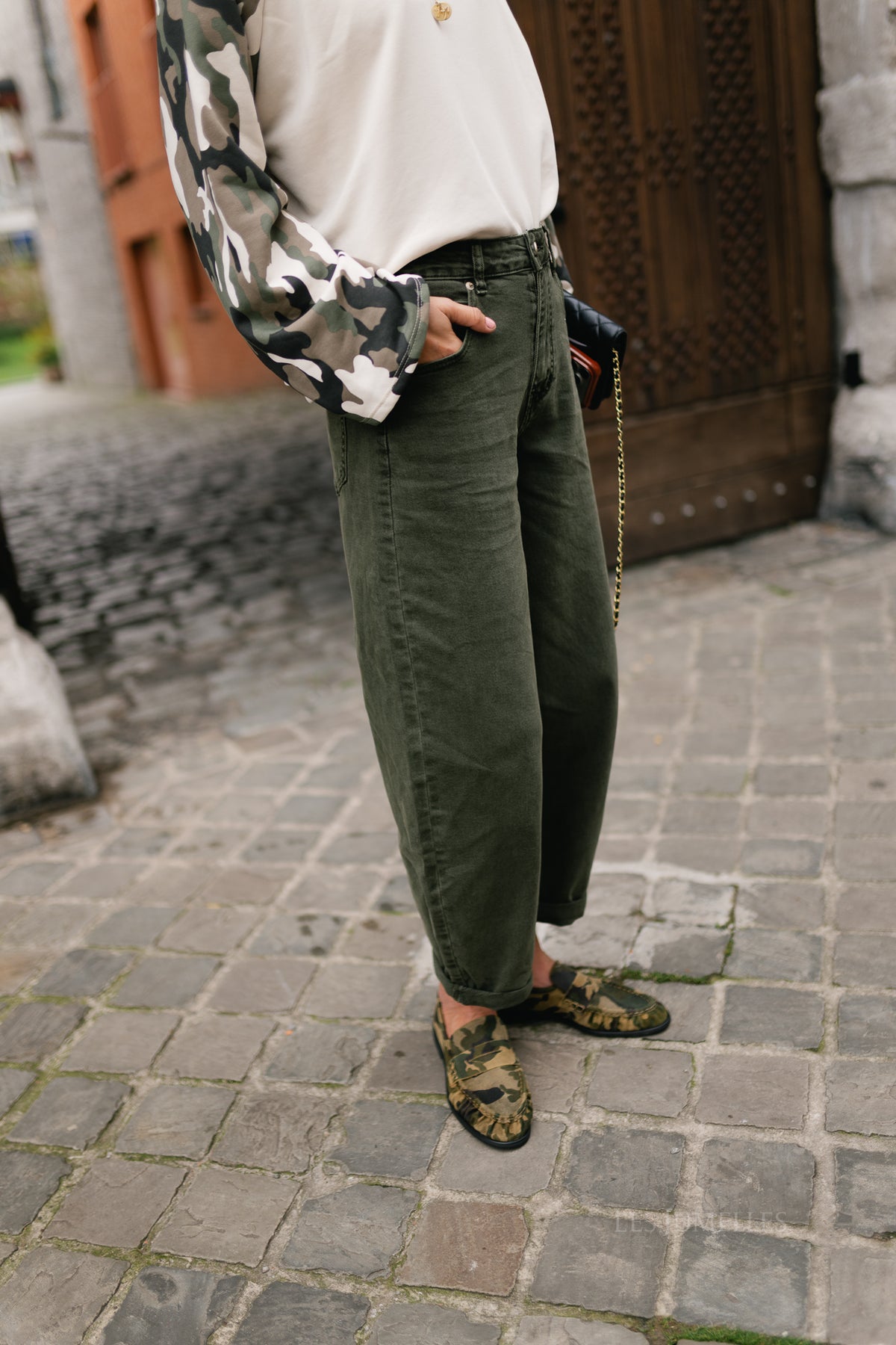 Frederique balloon fit jeans military