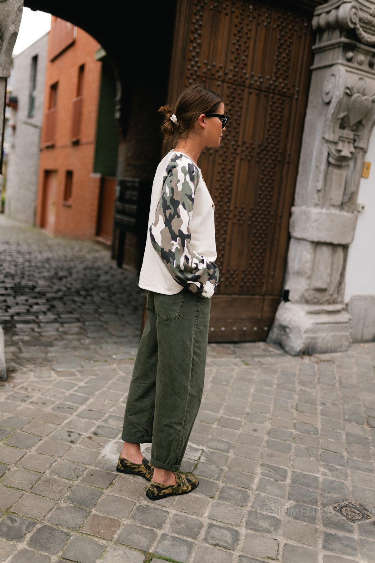 Hailey sweatshirt antique white/military