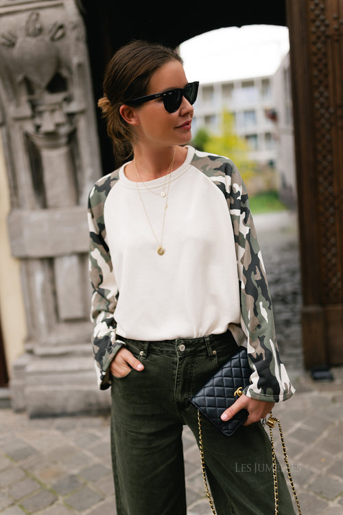 Hailey sweatshirt antique white/military