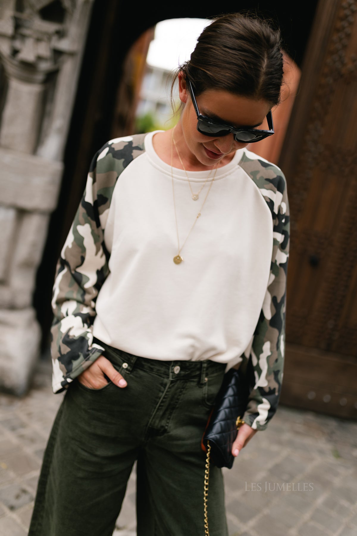 Hailey sweatshirt antique white/military