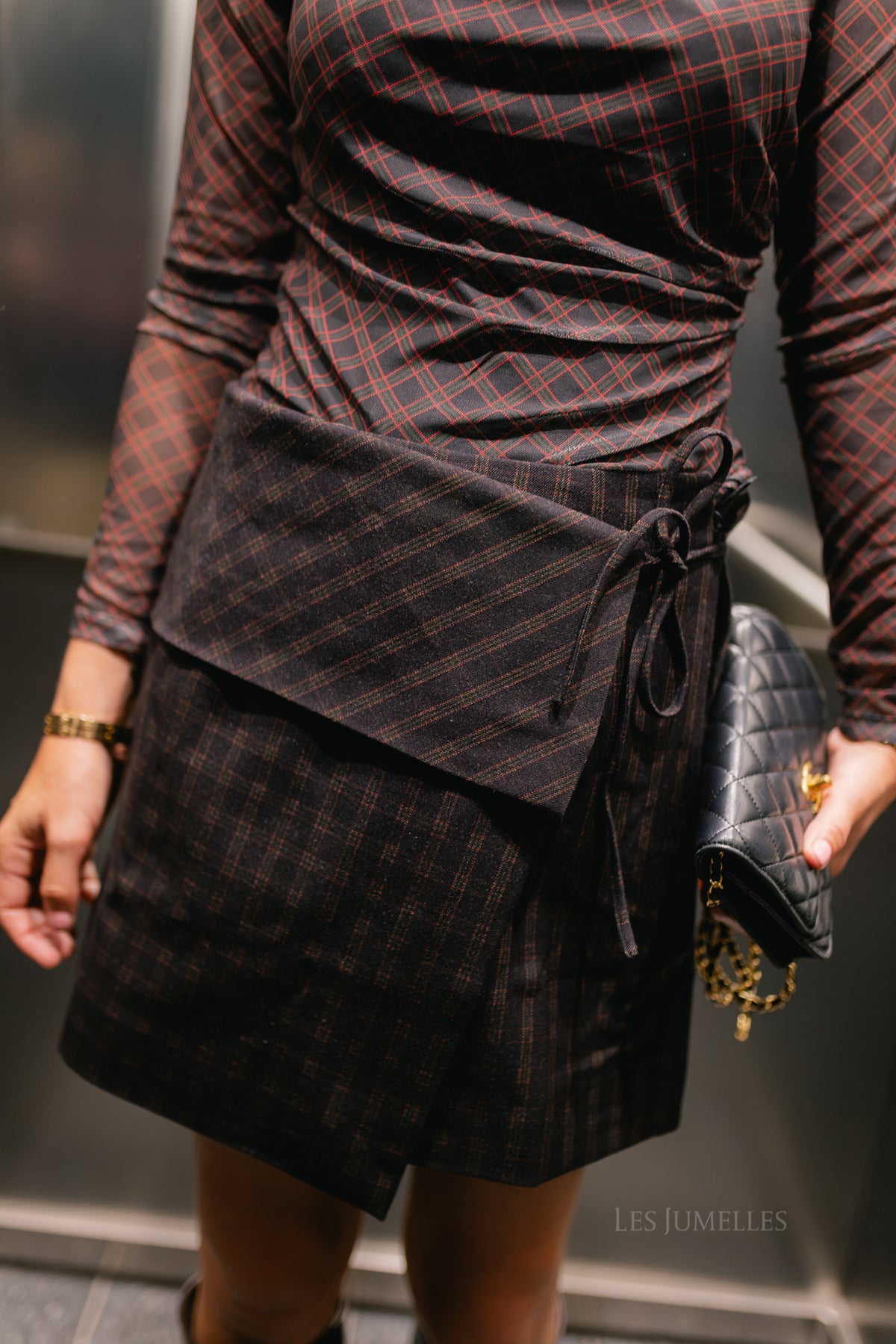 YASLunua MW skirt black/lunua check
