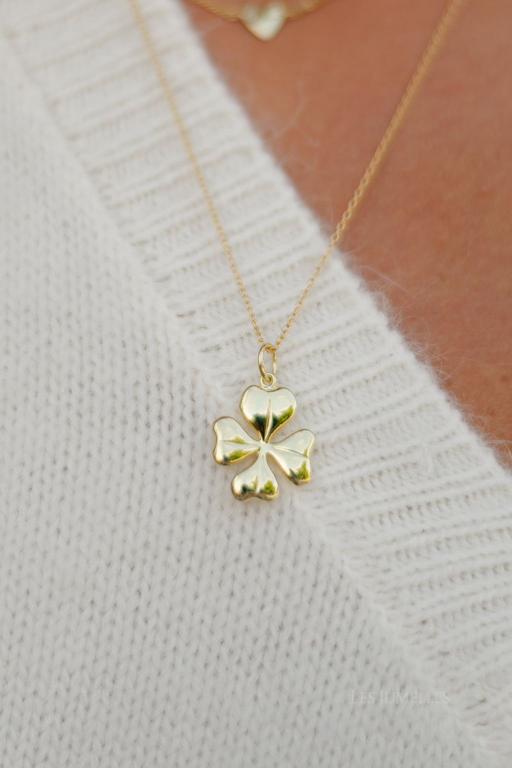Lucky shamrock charm gold plated