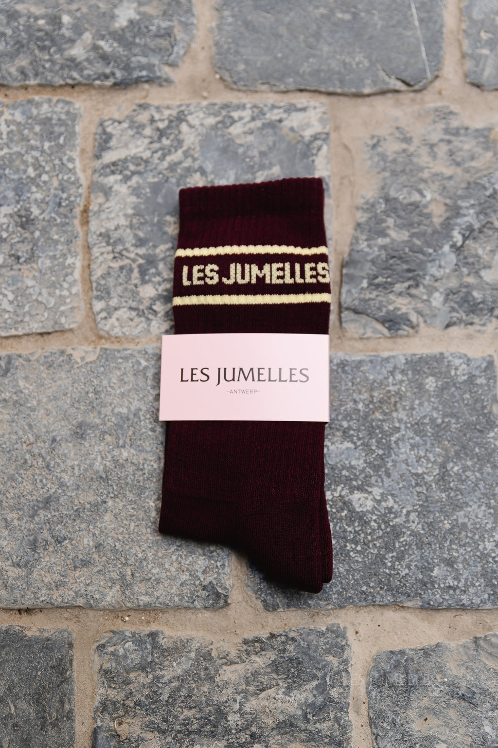 Fille a papa socks burgundy/butter yellow