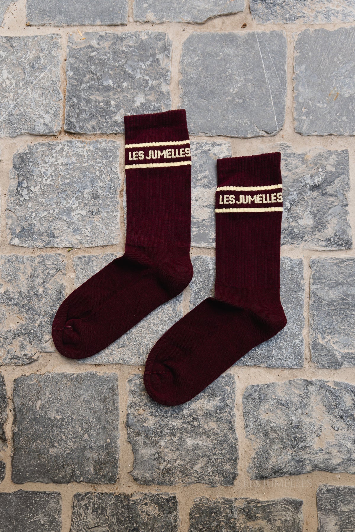 Fille a papa socks burgundy/butter yellow