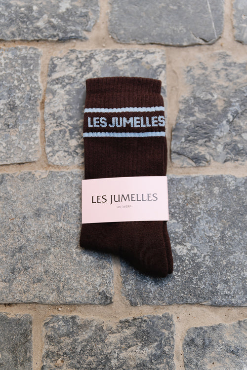 Fille a papa socks hot chocolate/baby blue