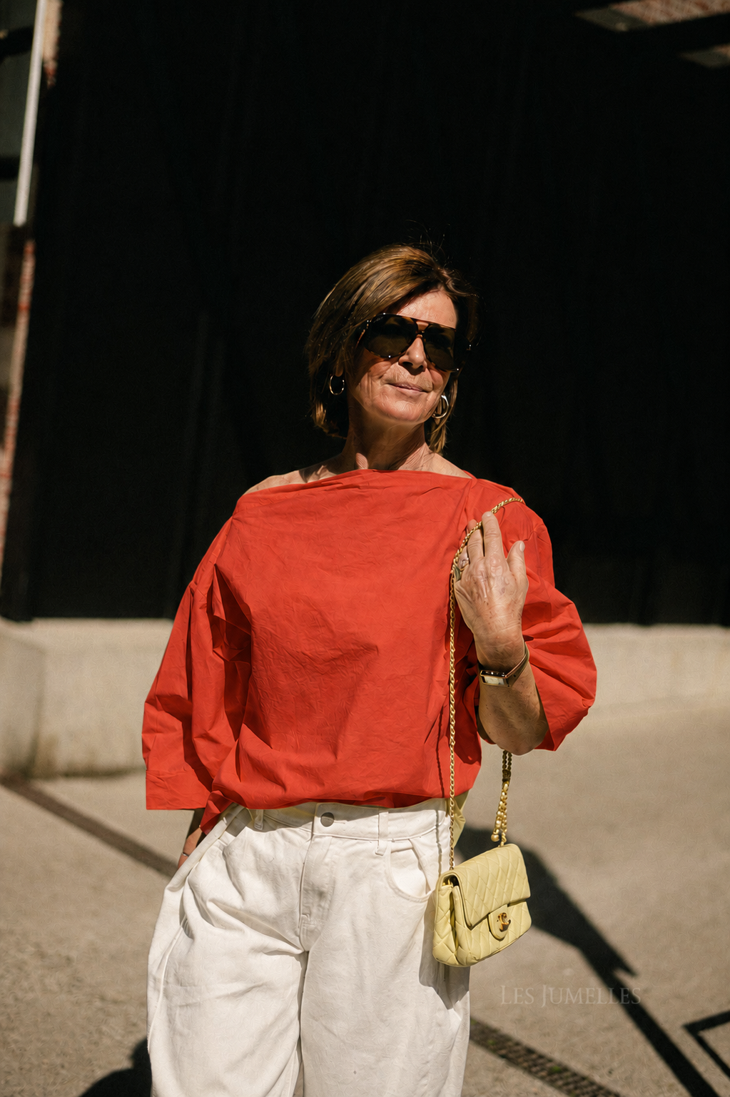 Myra off shoulder shirt grenadine