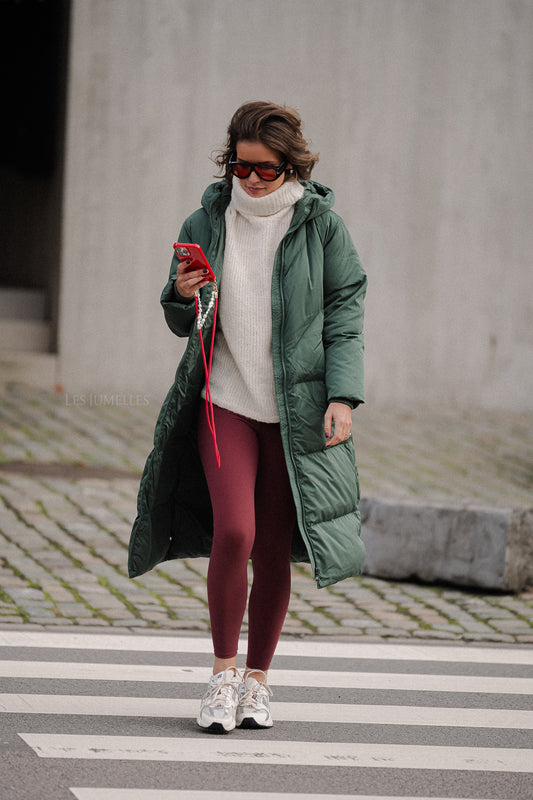 Les Jumelles YASIrima LS long down coat sycamore