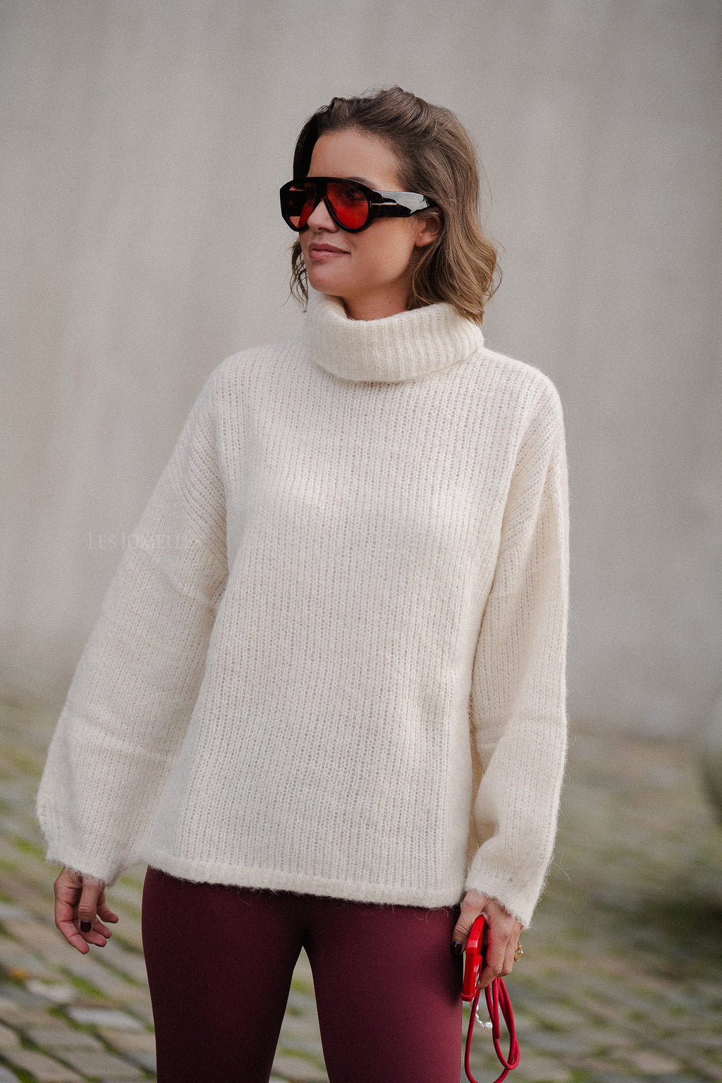 Pull Swantje blanc d'hiver