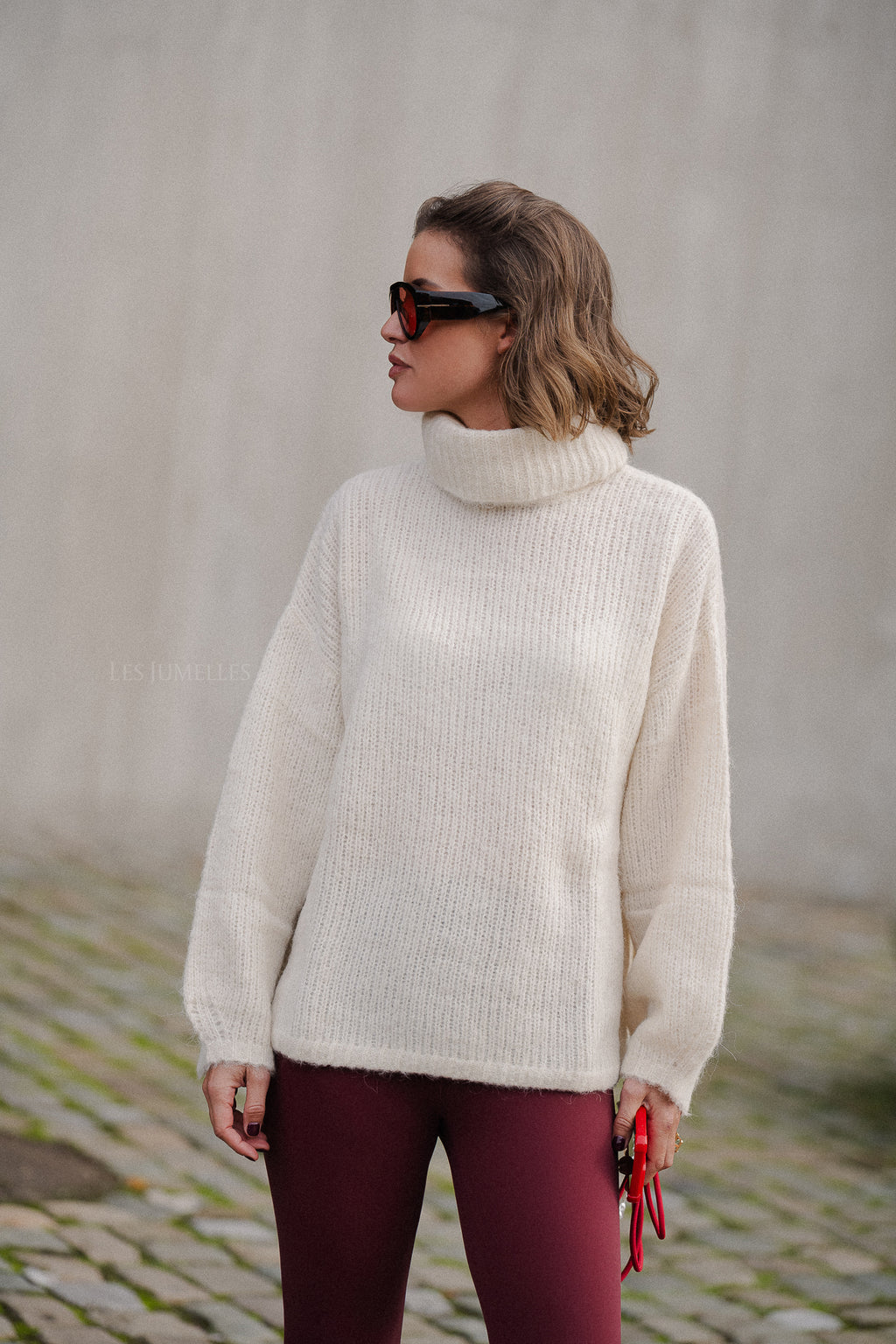 Pull Swantje blanc d'hiver