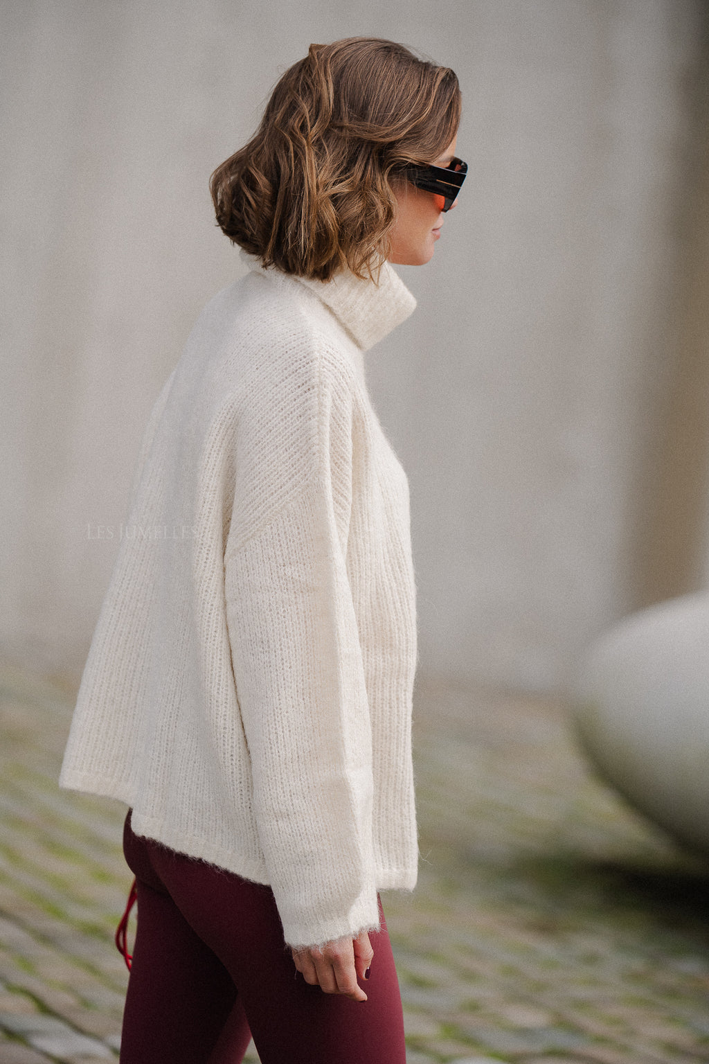 Pull Swantje blanc d'hiver