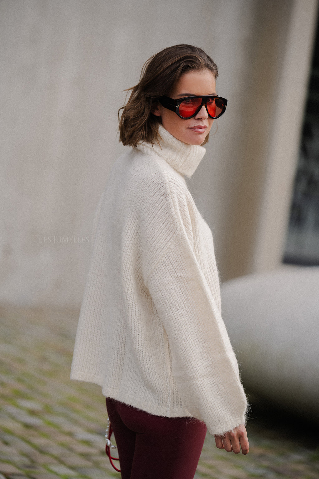 Pull Swantje blanc d'hiver