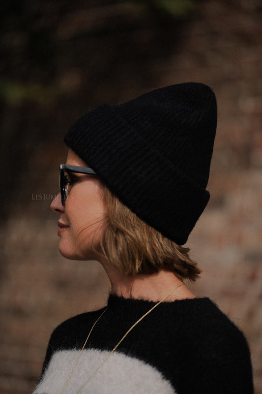 Les Jumelles Reza beanie black