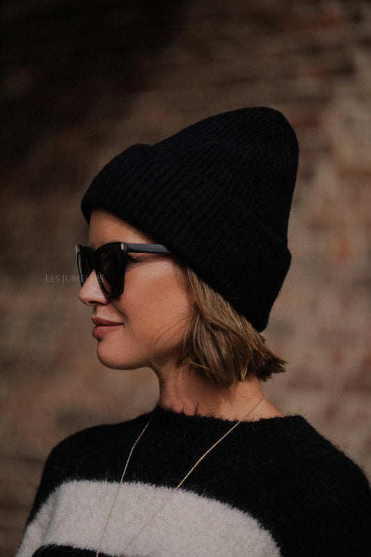 Les Jumelles Reza beanie black