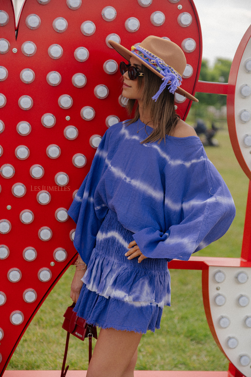 Lexy tie-dye rok paars