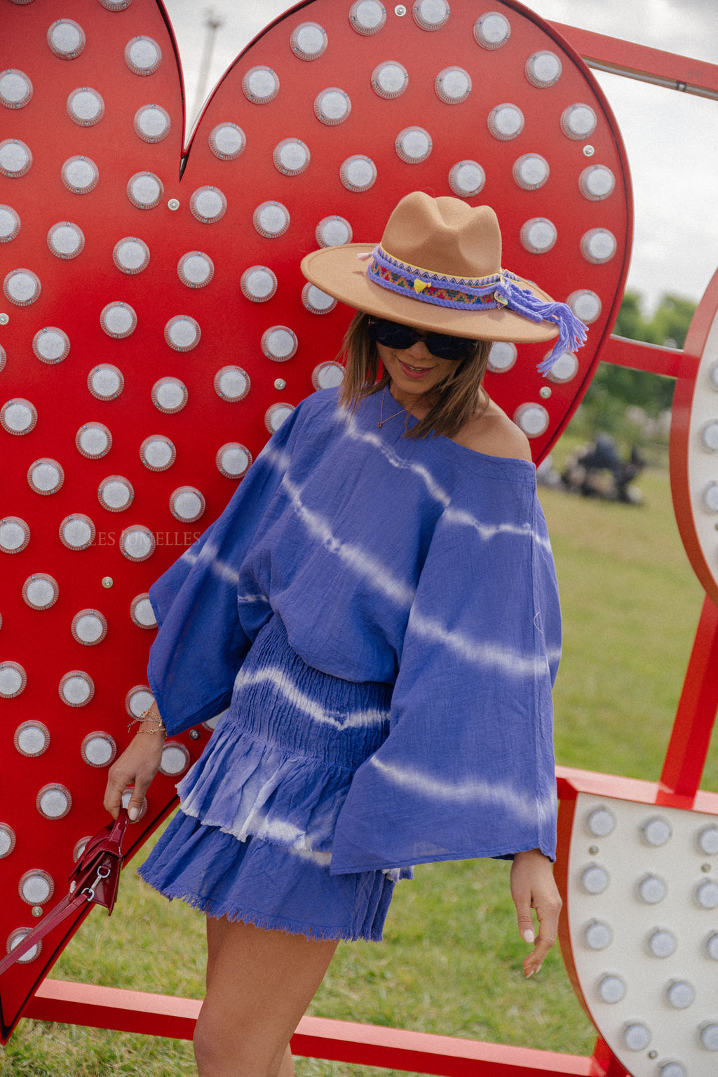 Lexy tie-dye rok paars