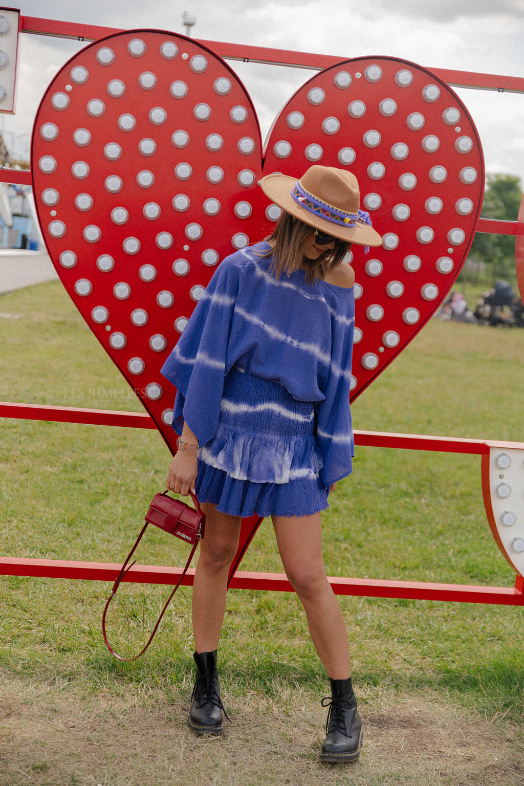 Lexy tie-dye rok paars