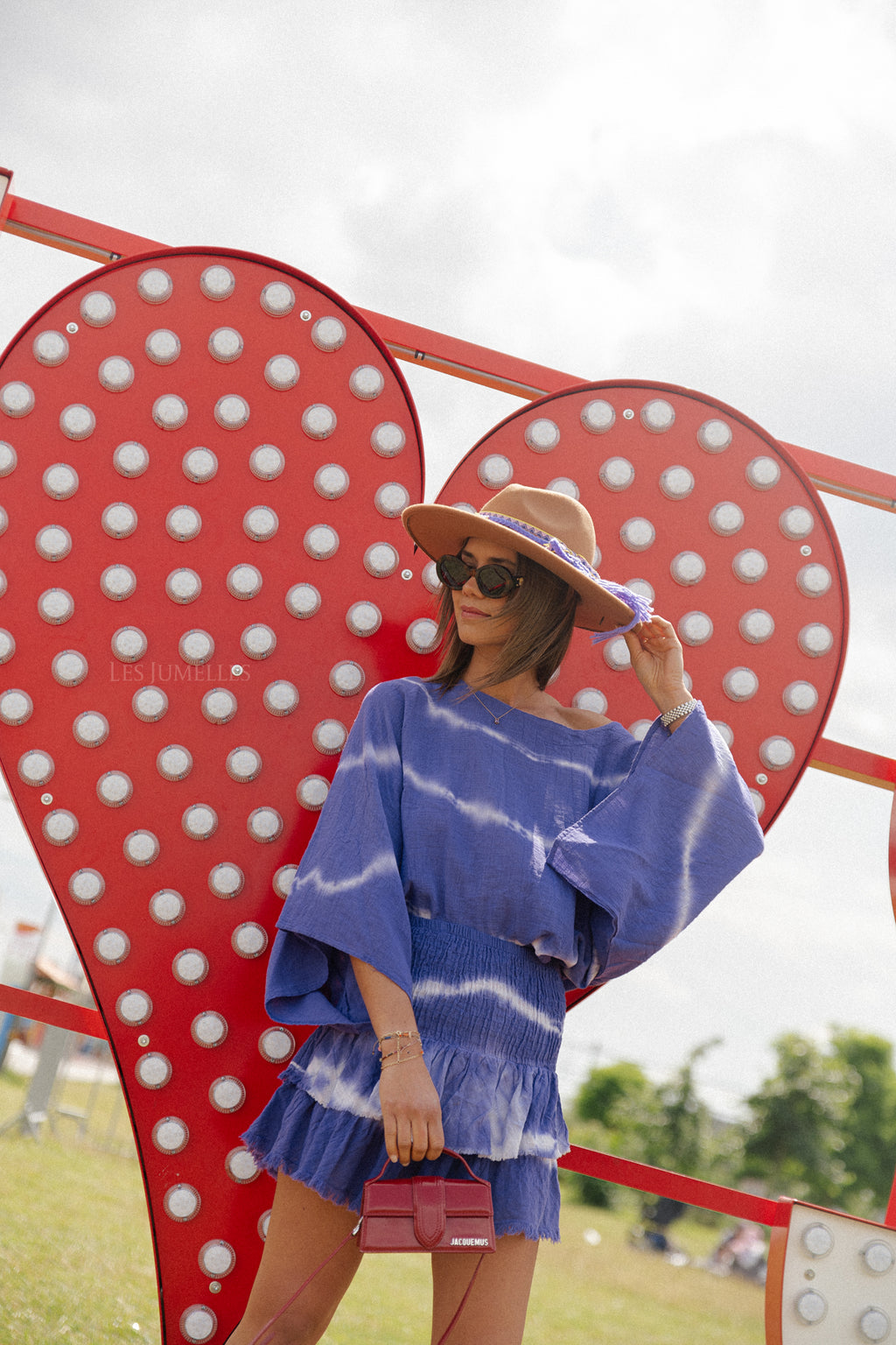 Lexy tie-dye rok paars